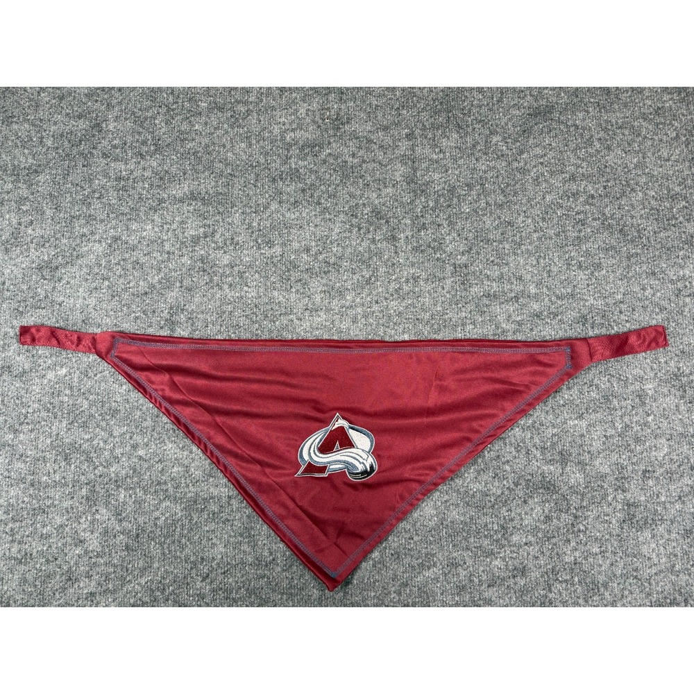 NHL Colorado Avalanche Pets First Dog Bandana Scarf Burgundy L-XL Hockey Sports